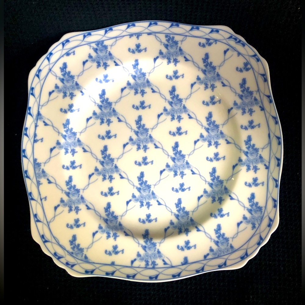 Rose Brocade fancy platter by Skye McGhie